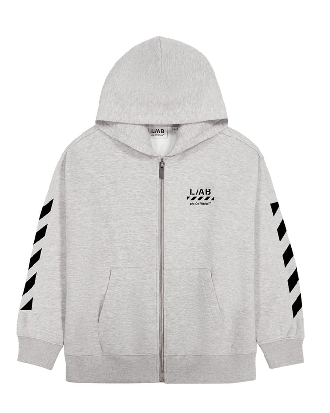 L/AB Off-White vest jongens Diag Heather Grey