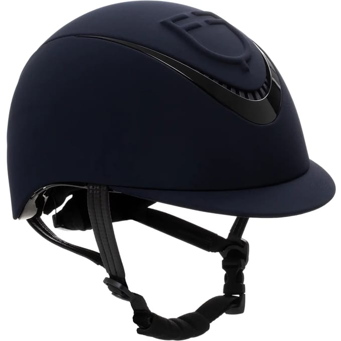 Paardrijhelm met reliëflogo Equestro