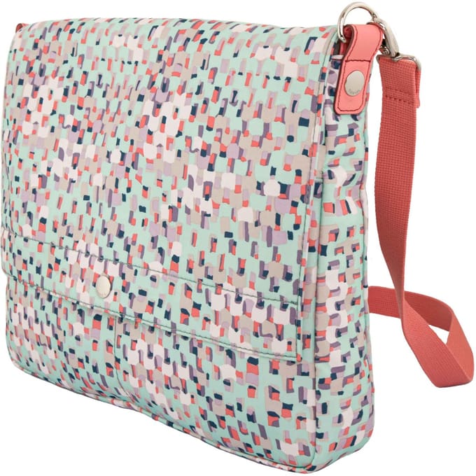 Fossil Wmns Schoudertas Met Klep Keyer Messinger Multi Color Zw Turquoise - UNI