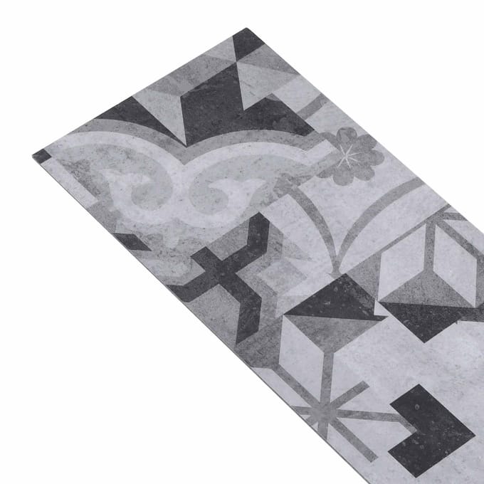 vidaXL - Zelfklevende - Vloerplank - Grijs - Patroon - 4,46 - m² - 32 - st - PVC