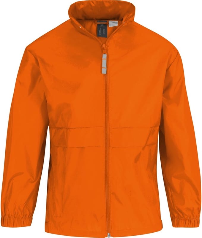 Windjas/regenjas voor jongens oranje maat 98/104