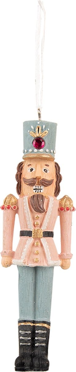 Clayre & Eef Kersthanger Notenkraker 4x3x13 cm Roze Kunststof