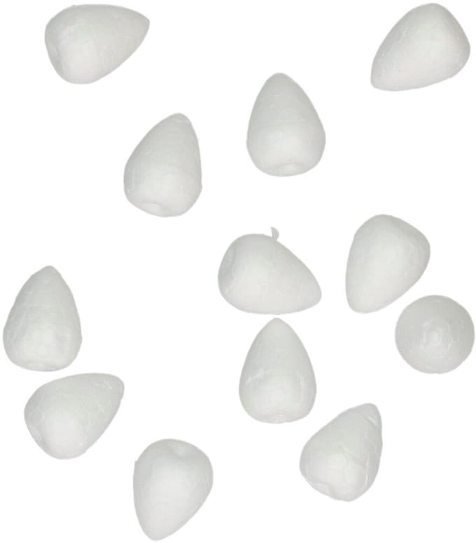 FunCakes Dummy Bloemknoppen - 20 mm - pk/12 - Piepschuim Kegel - Taartdecoratie
