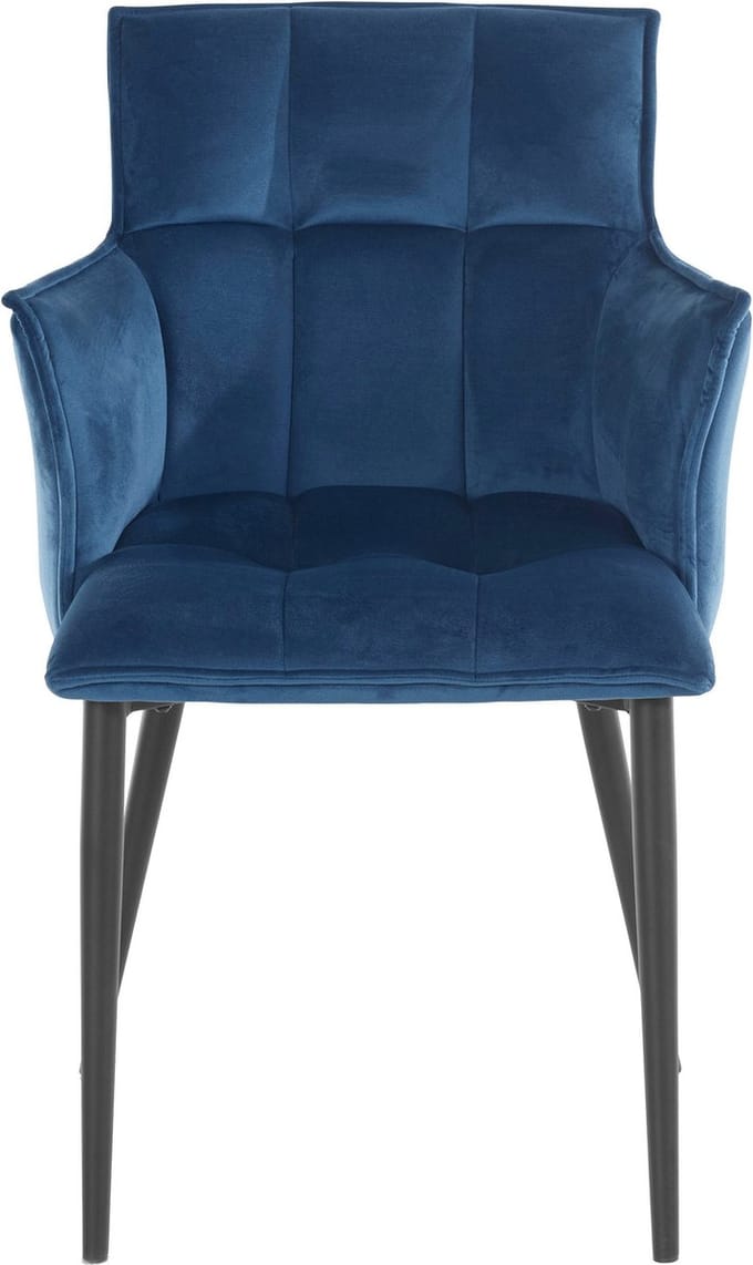 Marcia-Eetkamerstoel - Set van 2 - Blauw Fluweel