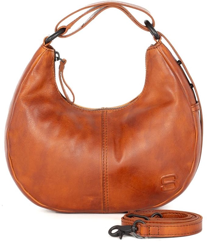 Leren Handtas / Crossbody - Freida - Brandy