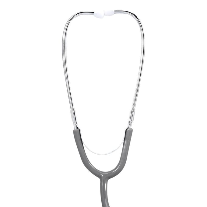 Multifunctionele dubbele kop stethoscoop, dubbele kop estetoscopio, medisch hulpmiddel voor de gezondheidszorg, grijs grijs
