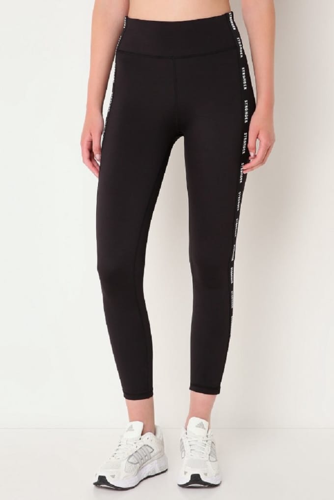 Stronger - Rise Tight - Sport Tights - Dames - Zwart - Maat S