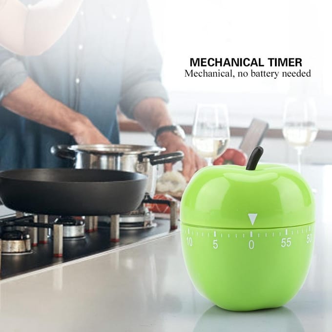 Keuken Mechanische Timer Handmatig Groentevorm Tellers voor Thuis Koken Timing Tool green