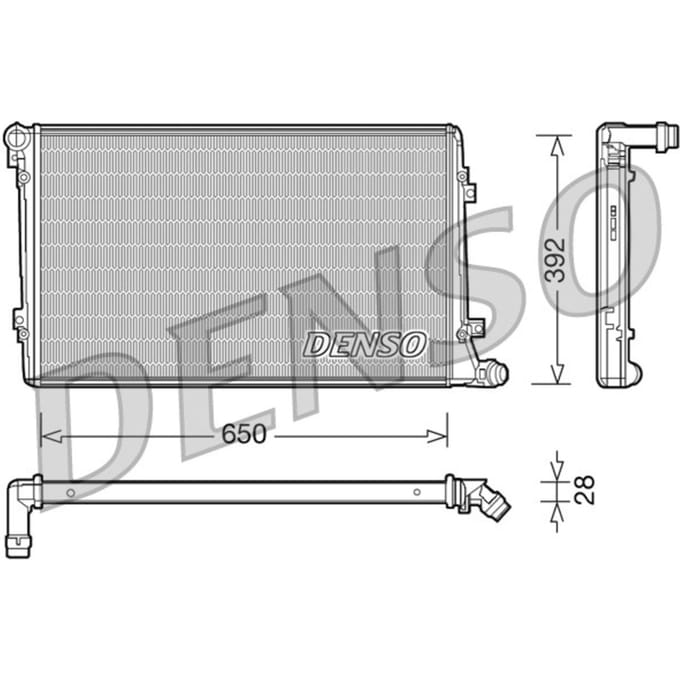 Radiator, motorkoeling DENSO DRM32019