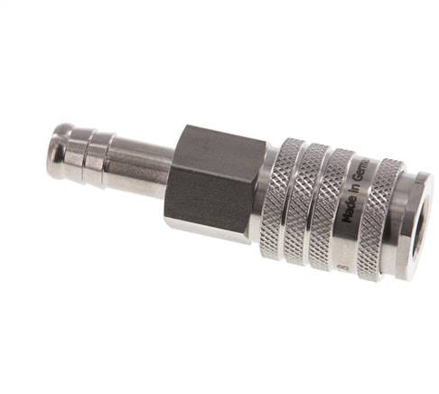 RVS DN 7.8 Luchtkoppeling Snelkoppeling 10 mm Slangpilaar Double Shut-Off