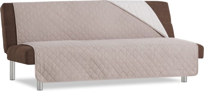 Duo Click Clack - Bankbeschermer zonder armleuningen - 200cm breed - Linnen - Twee kanten te gebruiken