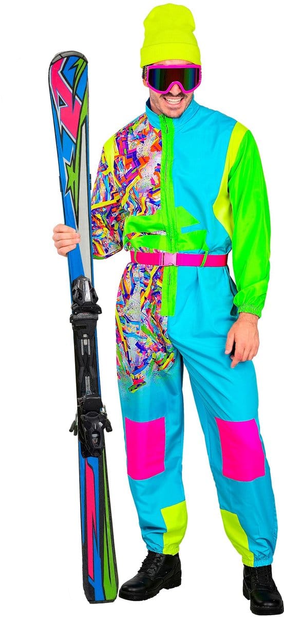 Fout Ski pak snowboarder lichtblauw/groen