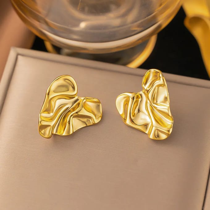 JewelGalerie-Oorbellen-Studs-Hart-Goud