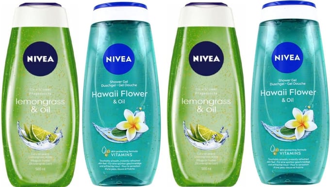 Nivea Douchegel Mix - Hawaii & Oil + Lemongrass & Oil  - 2 + 2