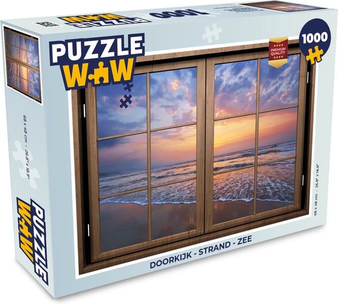 Puzzel Doorkijk - Strand - Zee - Legpuzzel - Puzzel 1000 stukjes volwassenen