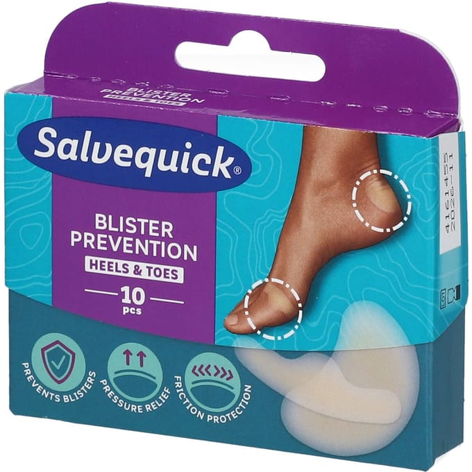 Salvequick Blister Prevention Tenen&hielen 10