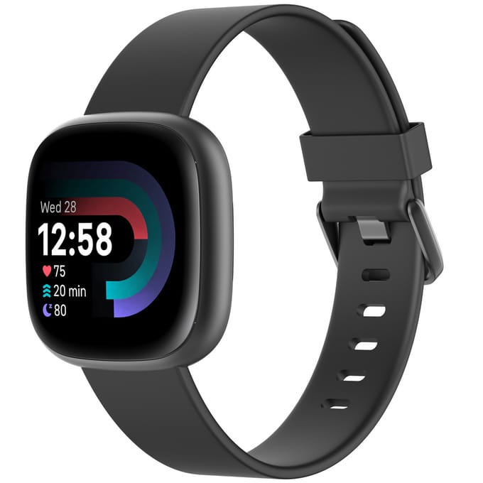 imoshion Siliconen bandje voor de Fitbit Versa / Versa 2 / Versa Lite - Maat S - Zwart