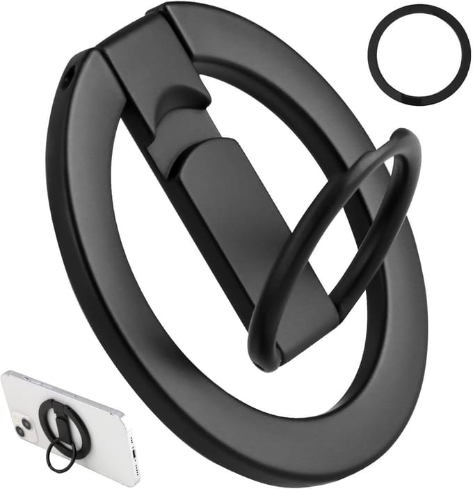 Dailygoods- Ringhouder Magnetisch - Verstelbare Ringhouder - Telefoonstandaard - 360°/180° Scharnier - Compatibel met iPhone/Android - N52 Magneet
