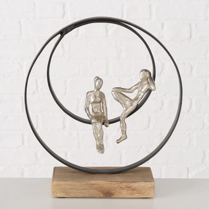 Decoratief Beeld - Rond Zwarte Cirkels Mensen