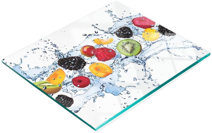Decoratieve glazen serveerplank voor snacks, fruit en water, 60x52 cm