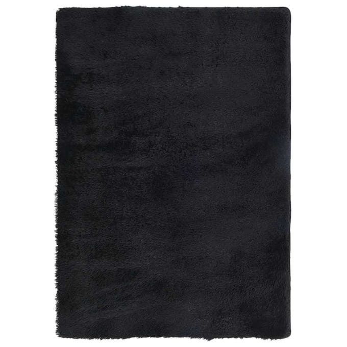 vidaXL - Hoogpolig - vloerkleed - NAVARRA - 120x170 - cm - polyester - zwart