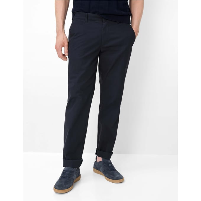 Eurex Heren Flatfrontbroek  Style THILO NAVY, donkerblauw, maat 48