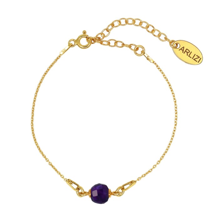 ARLIZI 2061 Armband amethist - verguld - 19 cm