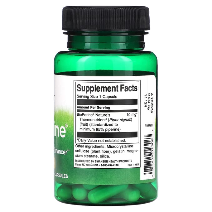 Bioperine, 10 mg, 60 Capsules