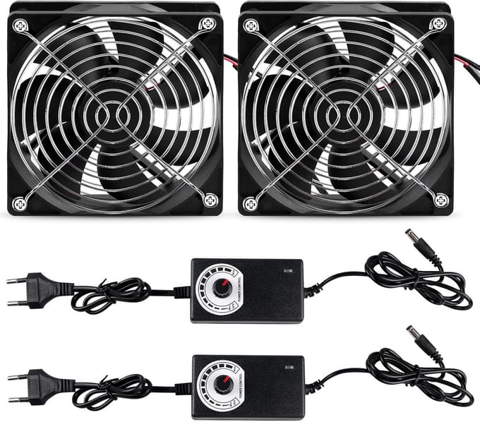 120mm DC 12V Mini Afzuigventilator met Instelbare Snelheid voor Kweektent en BBQ
