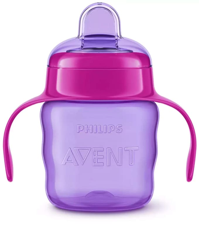 Philips Avent Eenvoudige Sip -Uitloopbeker Met Handvat Paars 200 ml