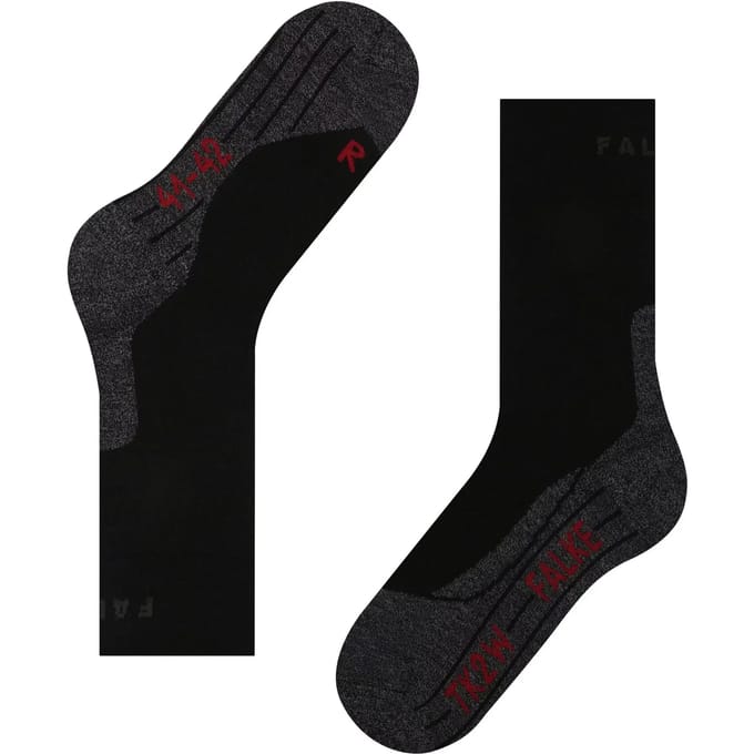 FALKE TK2 Sensitive anti-blaar dik wol functioneel materiaal wandelsokken dames zwart - maat 35-36