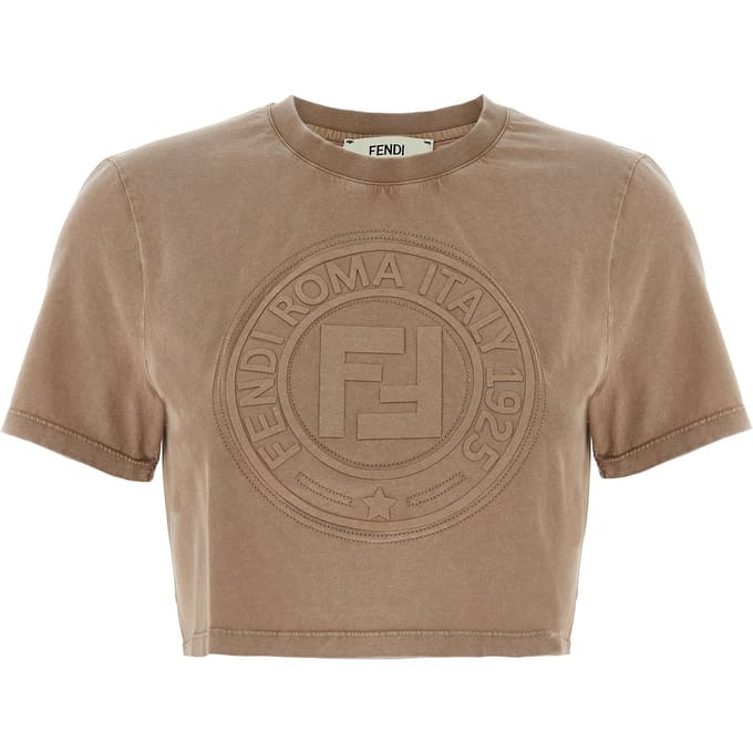 Fendi Bruine Katoenen T-Shirt