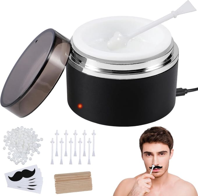 Neushaarverwijderaar - Zwart - Waxset met USB-snelverwarming - Voor Dames en Heren