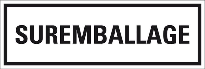 Suremballage sticker 147 x 50 mm