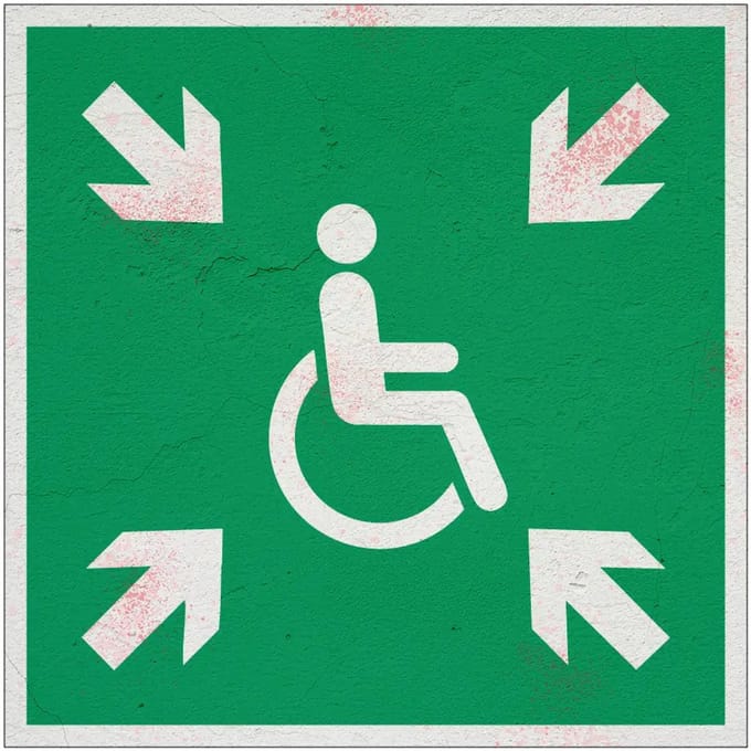Verzamelplaats invaliden bord – E024 | Forex Re materiaal | 20 x 20 cm