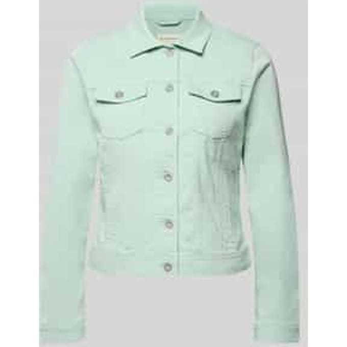 regular fit jeansjack van katoenmix