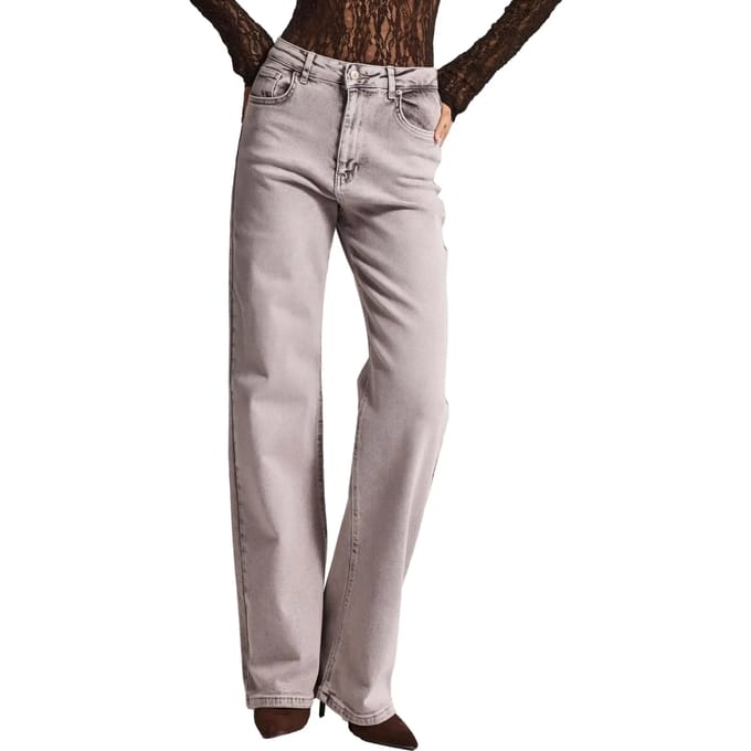 It's Basic - STRAIGHT HIGH RISE JEANS - SAND