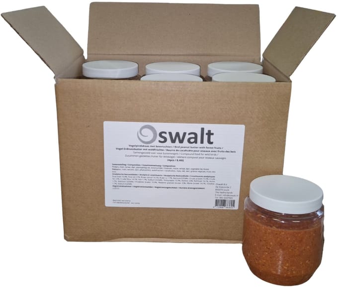 Oswalt Vogel Pindakaas met Bosvruchten - Buitenvogelvoer - 24 x 350 gram