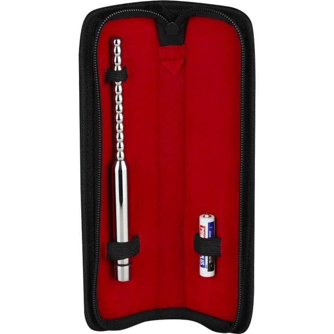 Rimba - Vibrerende geribbelde Dilator/sound/plasbuis plug RVS