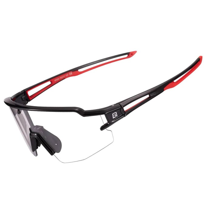 Rockbros 10173 Photochromic UV400 Cycling Glasses - Black and Red