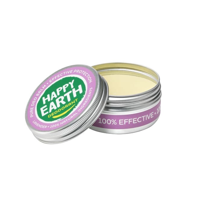 Happy Earth Deodorant Balm Lavender - 100% Natuurlijk - 24 Uur Bescherming - Plasticvrij - 45 g