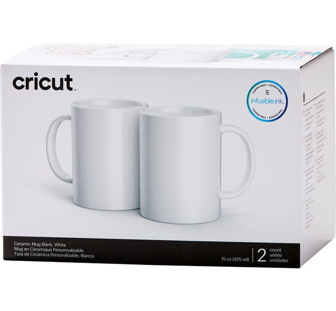 Cricut Bekers "Mug White", 425 ml - 2 stucks