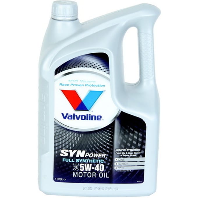 Motorolie VALVOLINE 908763 Synpower 5W40 5L