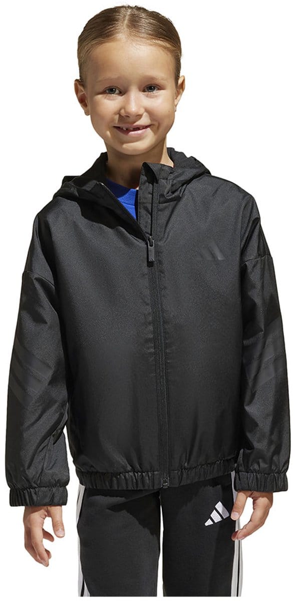 Adidas Fleece Jas Zwart 4-5 Years Kinderen