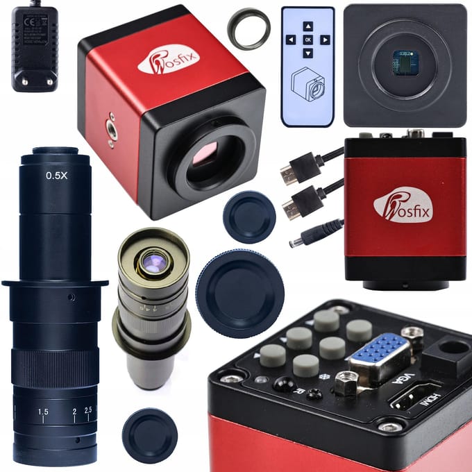 Rosfix Digitale Microscoop Set - Camera KMDRP-HDMI-VGA 2MP & Objectief ODM-180X 180x
