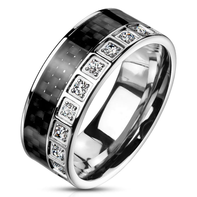 Ace - Ring Heren - Dames Ring - Ring Mannen - Mannen Ring - Zwarte Ring - Ring Zwart