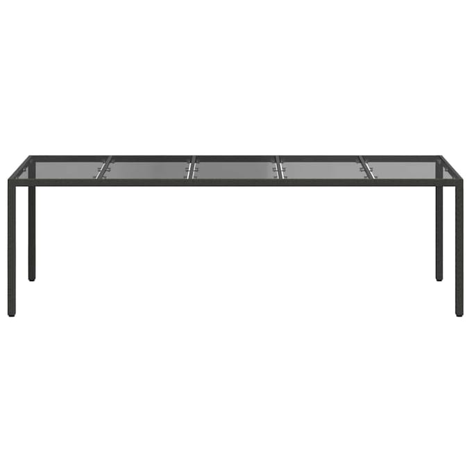 vidaXL Tuin Tafel Puur Zwart 250 x 100 x 75 cm poly rattan