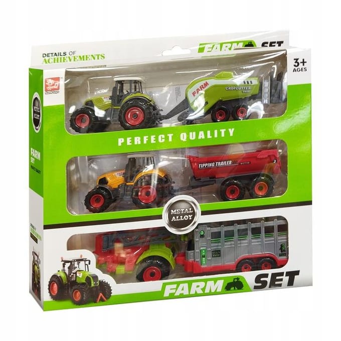 Kruzzel Boerderij Speelset - 6 Landbouwmachines voor Kinderen - Realistisch & Educatief
