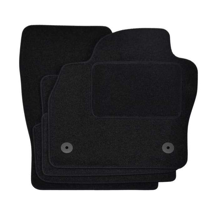 Tapis de sol - Skoda - Fabia - Velours noir - 4 pièces - Ajustement précis