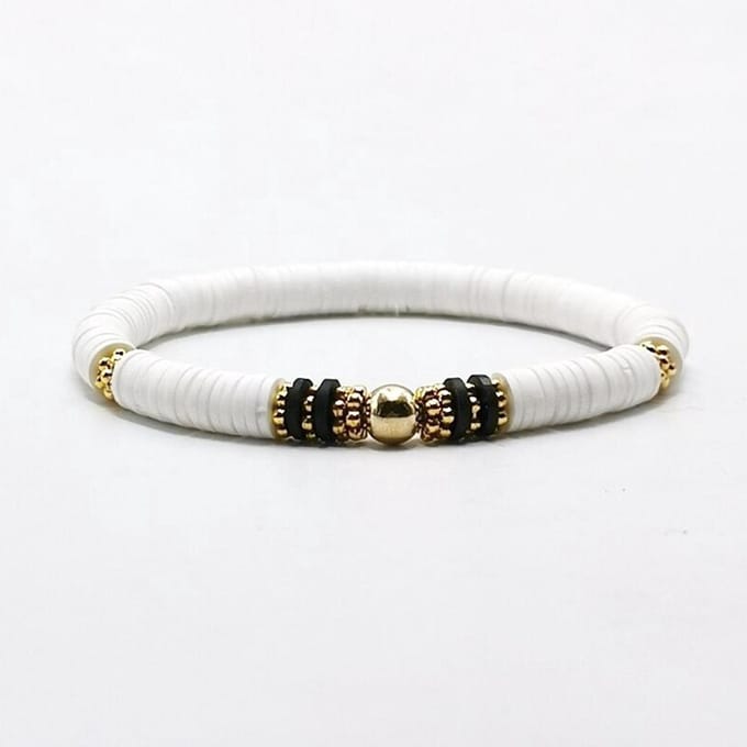 Sorprese armband - Boho - armband dames - wit - elastisch - cadeau - Model I